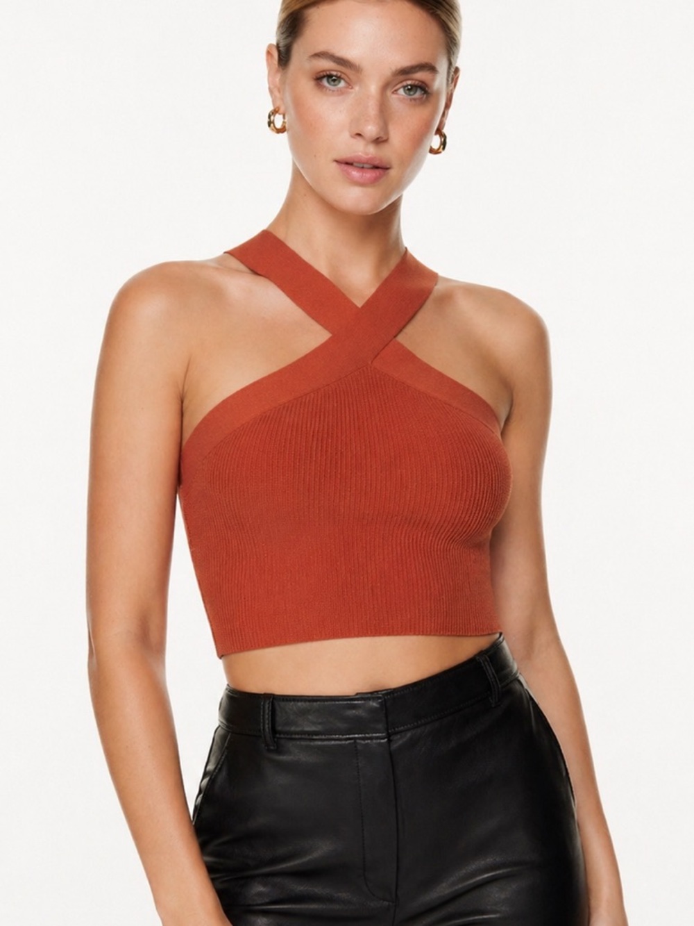Aritzia Babaton Sculpt Knit Criss Cross Tank Top Size XS
